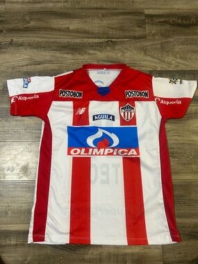 Junior de Barranquilla Soccer Jersey Mens Red White Postobon